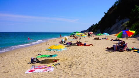 People, Beach, Sea view