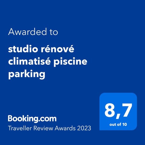 Studio climatisé piscine parking - Prix du Voyageur 2022 et 2023 ! Merci Condo in Cogolin