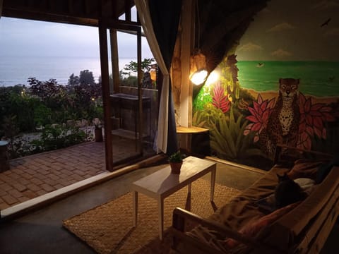 Living room, Seating area, Sea view, Sunset