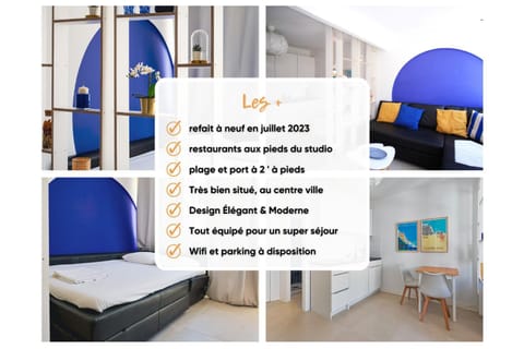 LE Dina Robin, Studio 5mn plage à pied, wi-fi, parking privé à 5 min Apartment in La Grande-Motte