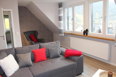 Living room, Seating area, Mountain view, River view