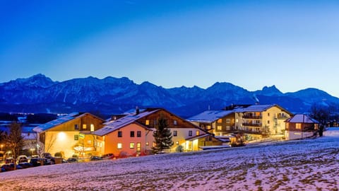 Property building, Night, Winter, Mountain view