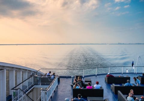 Viking Line ferry Viking XPRS - One-way journey from Helsinki to Tallinn Docked boat in Helsinki