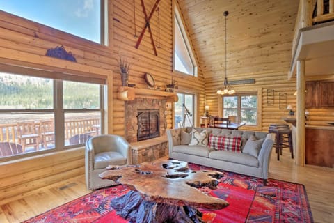 Secluded Alma Log Cabin with Hot Tub and Mountain View House in Park County