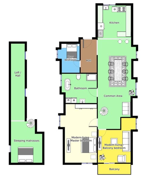 aday - 3 bedroom - Modern Living Apartment - Aalborg Center Copropriété in Aalborg