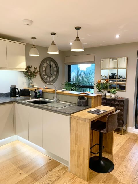 Kitchen or kitchenette, dishwasher