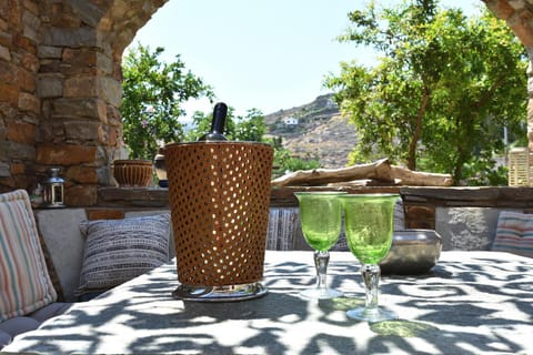 The Garden House only a 2 minute walk from the Picturesque Marine of Vourkari. House in Kea-Kythnos