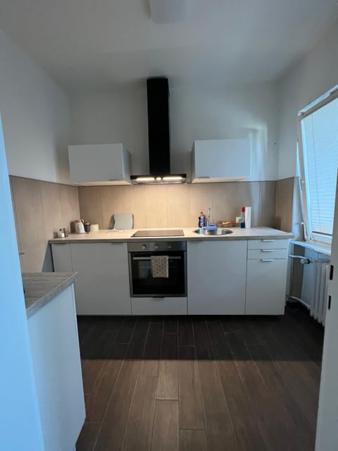 Kitchen or kitchenette, stove, toaster