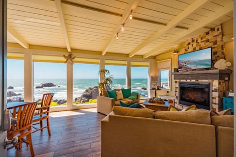 Living room, Seating area, Sea view