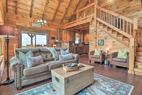 Elevated Cabin Bordering Smoky Mountain Natl Park House in Swain County