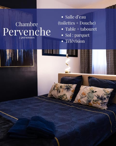 Photo of the whole room, Text overlay