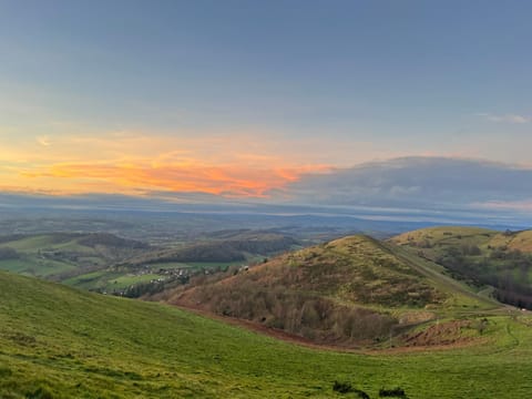 Nearby landmark, Natural landscape, Mountain view, Sunset