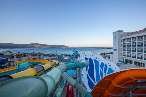 Natural landscape, Aqua park, Pool view, Swimming pool