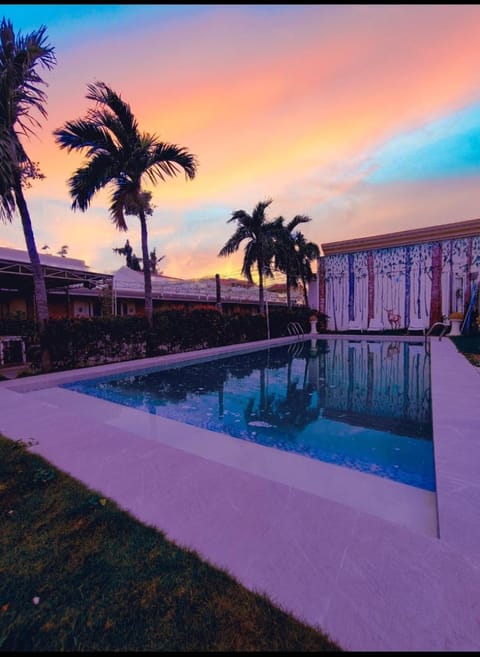 Swimming pool, Sunset