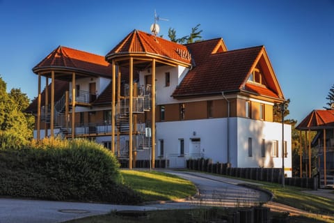 Property building, Garden, Sunset