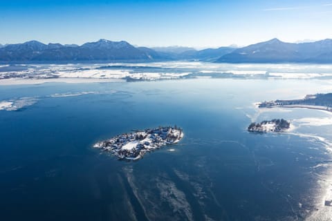 Natural landscape, Bird's eye view, Lake view, Mountain view