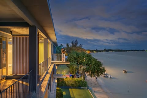 Property building, Night, Sea view