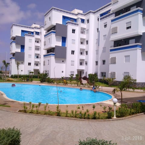2 bedrooms apartement with city view shared pool and furnished terrace at Bouznika 4 km away from the beach Copropriété in Bouznika