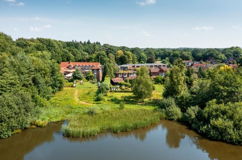 Property building, Day, Natural landscape, Bird's eye view, Garden, Lake view