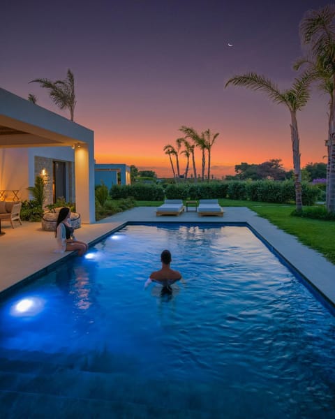 Swimming pool, Sunset