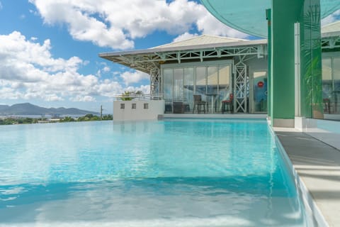 Patio, City view, Swimming pool