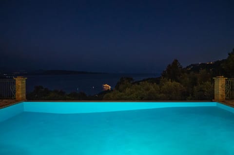 Night, Natural landscape, Pool view, Sea view, Swimming pool