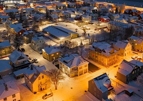 Property building, Bird's eye view, Winter