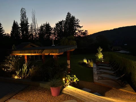 Garden view, Sunset