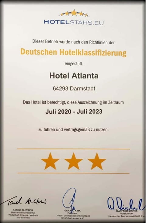 Hotel ATLANTA Hôtel in Darmstadt
