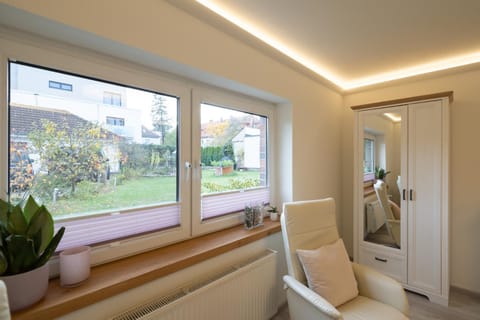 Living room, Seating area, Garden view