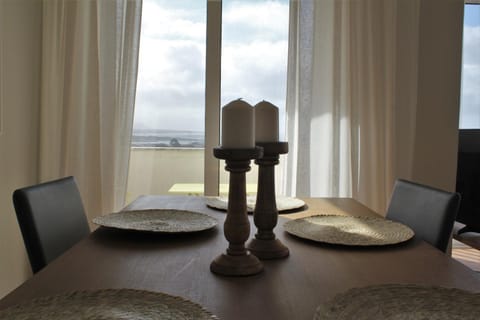 Living room, Dining area, River view, Sea view