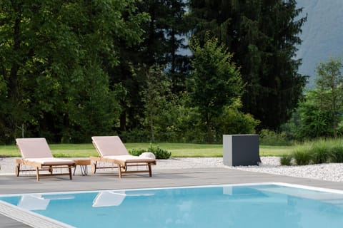 Day, Natural landscape, Garden, Garden view, Pool view, Swimming pool, sunbed