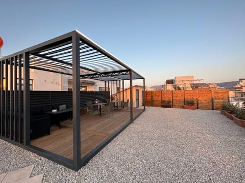 Property building, Natural landscape, Mountain view, Sunset