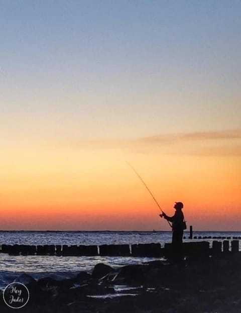 Staff, People, Natural landscape, Fishing, Beach, Sunset