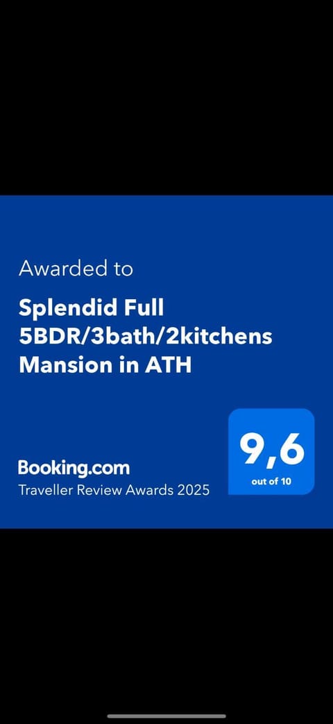 Splendid Full 5BDR/3bath/2kitchens Mansion in ATH Apartment in Athens