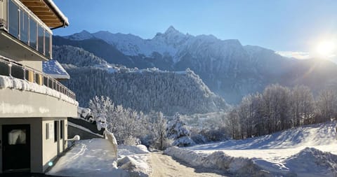 Property building, Winter, View (from property/room), Sunrise