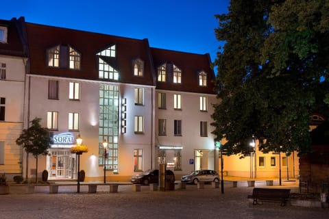 Property building, Facade/entrance, Night, Area and facilities