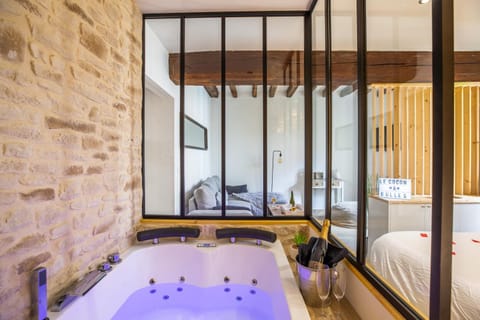 Bed, Hot Tub, Spa and wellness centre/facilities, Photo of the whole room, Bedroom, Bath, towels