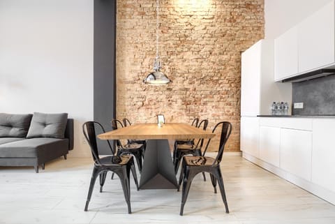 Kitchen or kitchenette, Living room, Dining area