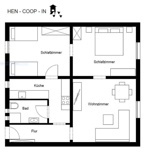 Hen Coop IN complete House mit optionaler Sauna Apartment in Kaiserslautern