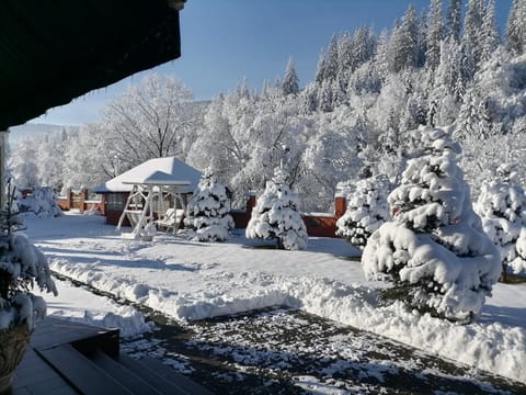 Property building, Day, Natural landscape, Winter, Mountain view