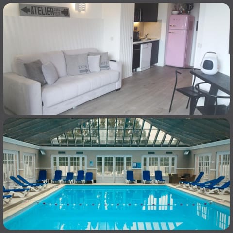 Living room, Swimming pool, kitchen