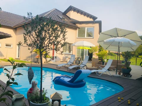 Patio, Pool view