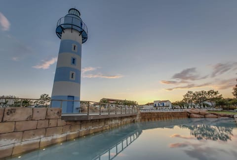 Patio, Garden, Swimming pool, Sunset