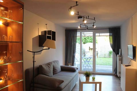 Living room, Seating area, Garden view