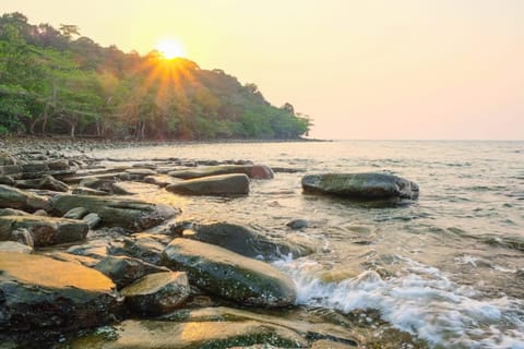 Nearby landmark, Natural landscape, Landmark view, Sea view, Sunset