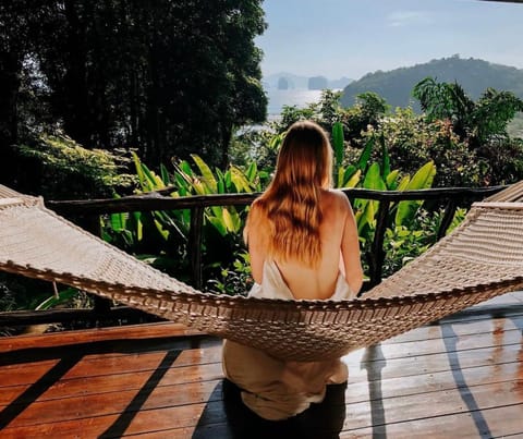 Day, People, Natural landscape, Garden, View (from property/room), Balcony/Terrace, Guests, Garden view, Mountain view