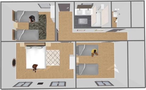 Bathroom, Photo of the whole room, Floor plan, Bedroom