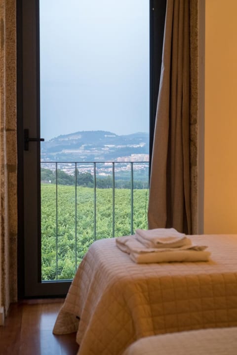 Bed, Natural landscape, View (from property/room), Bedroom