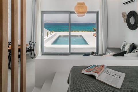 Bed, View (from property/room), Photo of the whole room, Pool view, Sea view